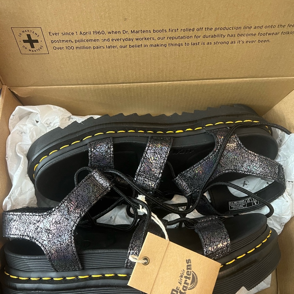 Dr. Martens Nartilla II  Sandals Iridescent Crackle New